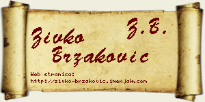 Živko Brzaković vizit kartica